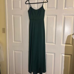 David's Bridal Green Spaghetti Strap Maxi Sundress